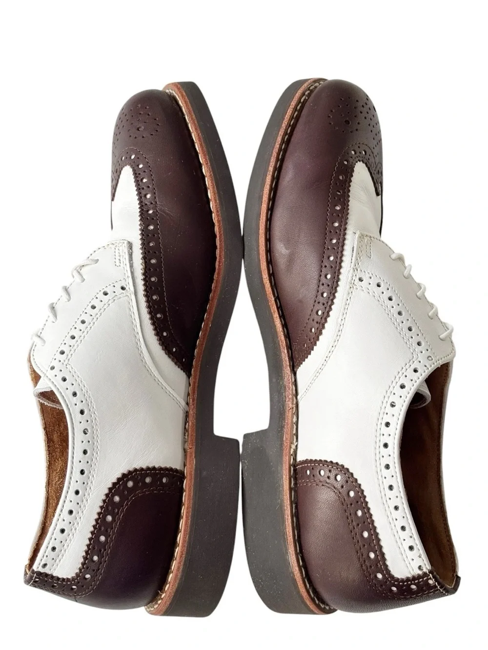 J. Crew Classic two-toned spectator full brogue wingtip Oxford dress shoes | 10